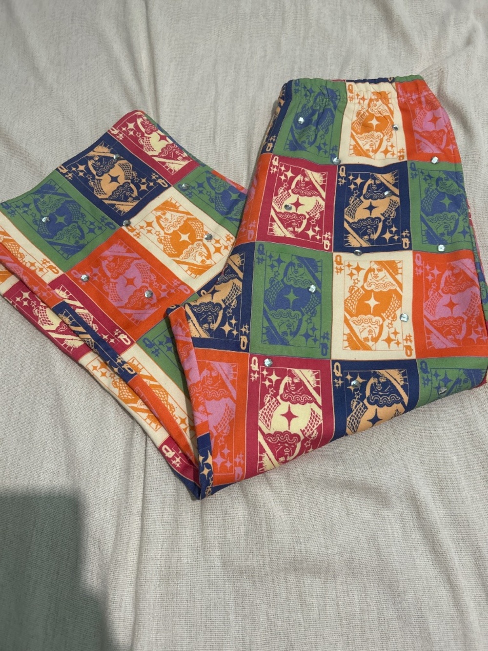Queen of Sparkles fall card pants